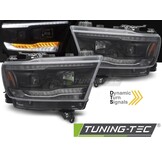 Koplampen Dodge Ram 1500 (19-22) Zwart Dynamisch LED
