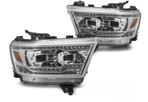 Full LED Koplampen Chroom Dynamisch Knipperlicht Dodge RAM 1500 19-22