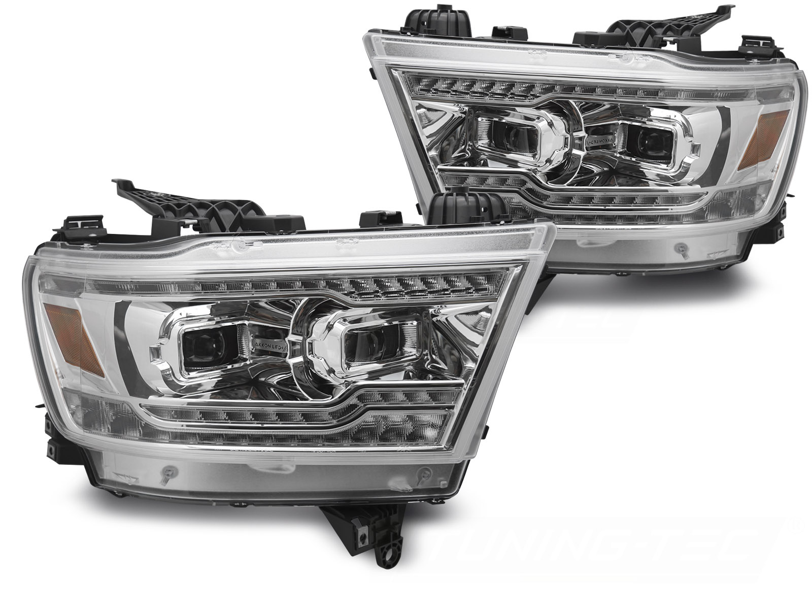 Full LED Koplampen Chroom Dynamisch Knipperlicht Dodge RAM 1500 19-22