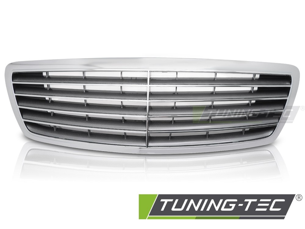 Grille Chroom-Carbon look geschikt voor Mercedes S-Klasse W220 02-05