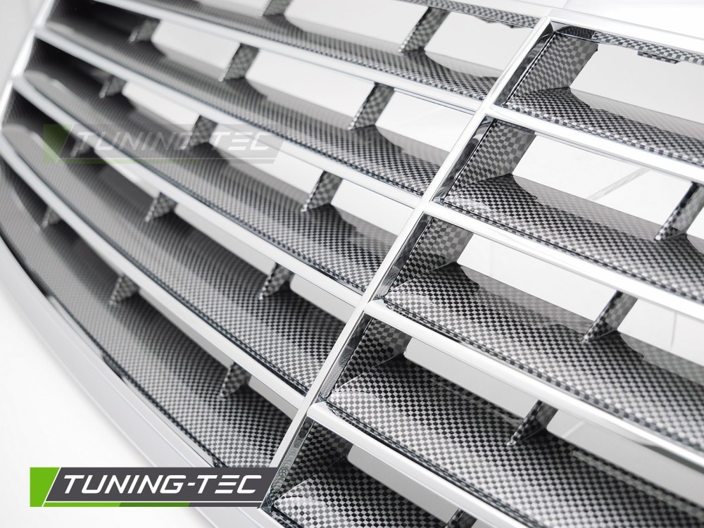 Grille Chroom-Carbon look voor Mercedes S-Klasse W220 02-05