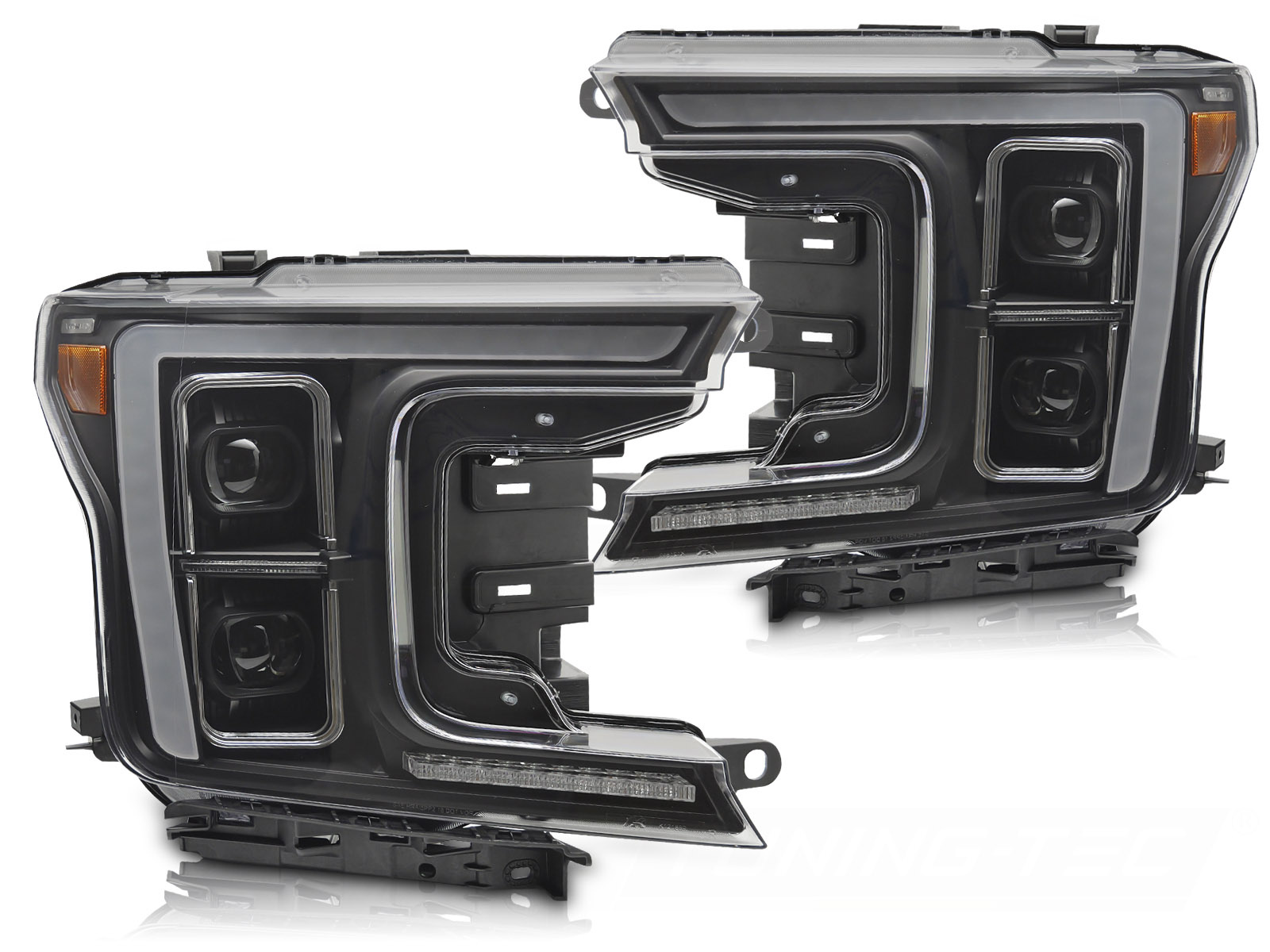 Full LED Koplampen Zwart geschikt voor FORD F150 MK13 2017-2020