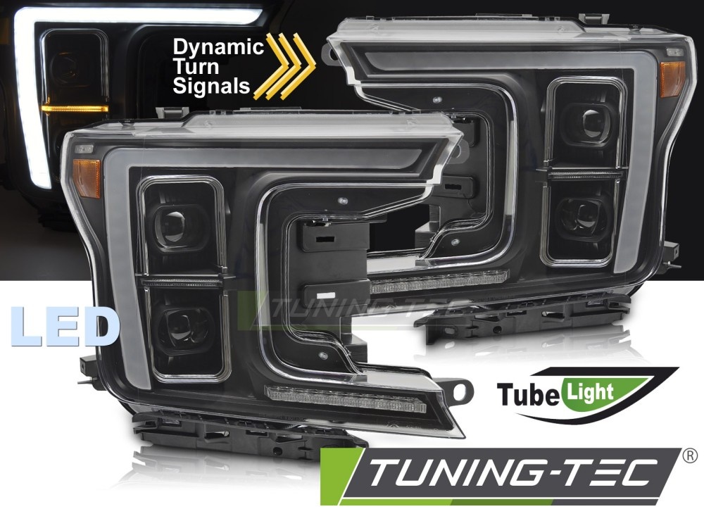 Full LED Koplampen Zwart voor FORD F150 MK13 2017-2020