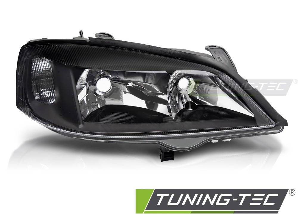 Koplamp Zwart Rechterzijde TYC voor Opel Astra G (97-04)