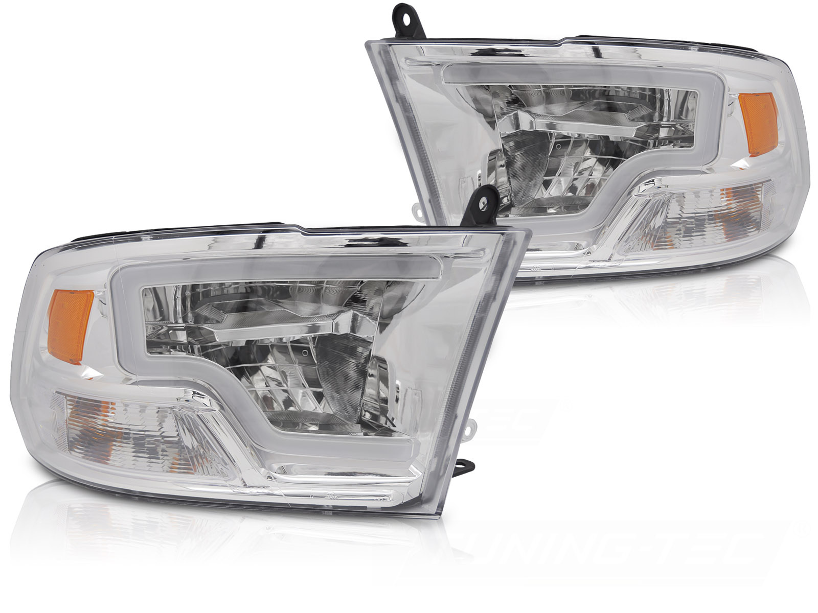 Koplampen DODGE RAM 2009-2018 Chroom LED Tube Light