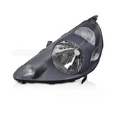 Koplamp links zwart TYC voor Honda Jazz Fit 02-04