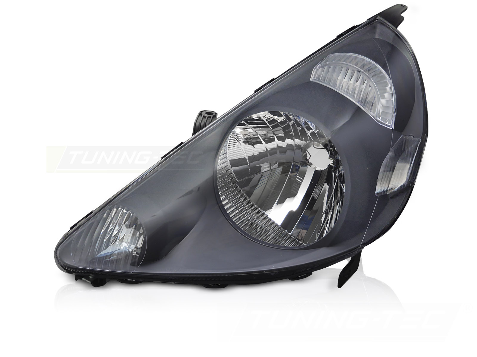 Koplamp links zwart TYC voor Honda Jazz Fit 02-04