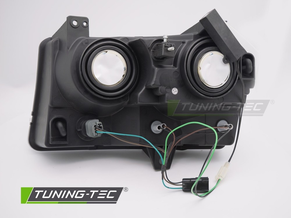 Koplampen Tube Light LED Zwart Dynamisch Knipperlicht Chrysler 300 05-08