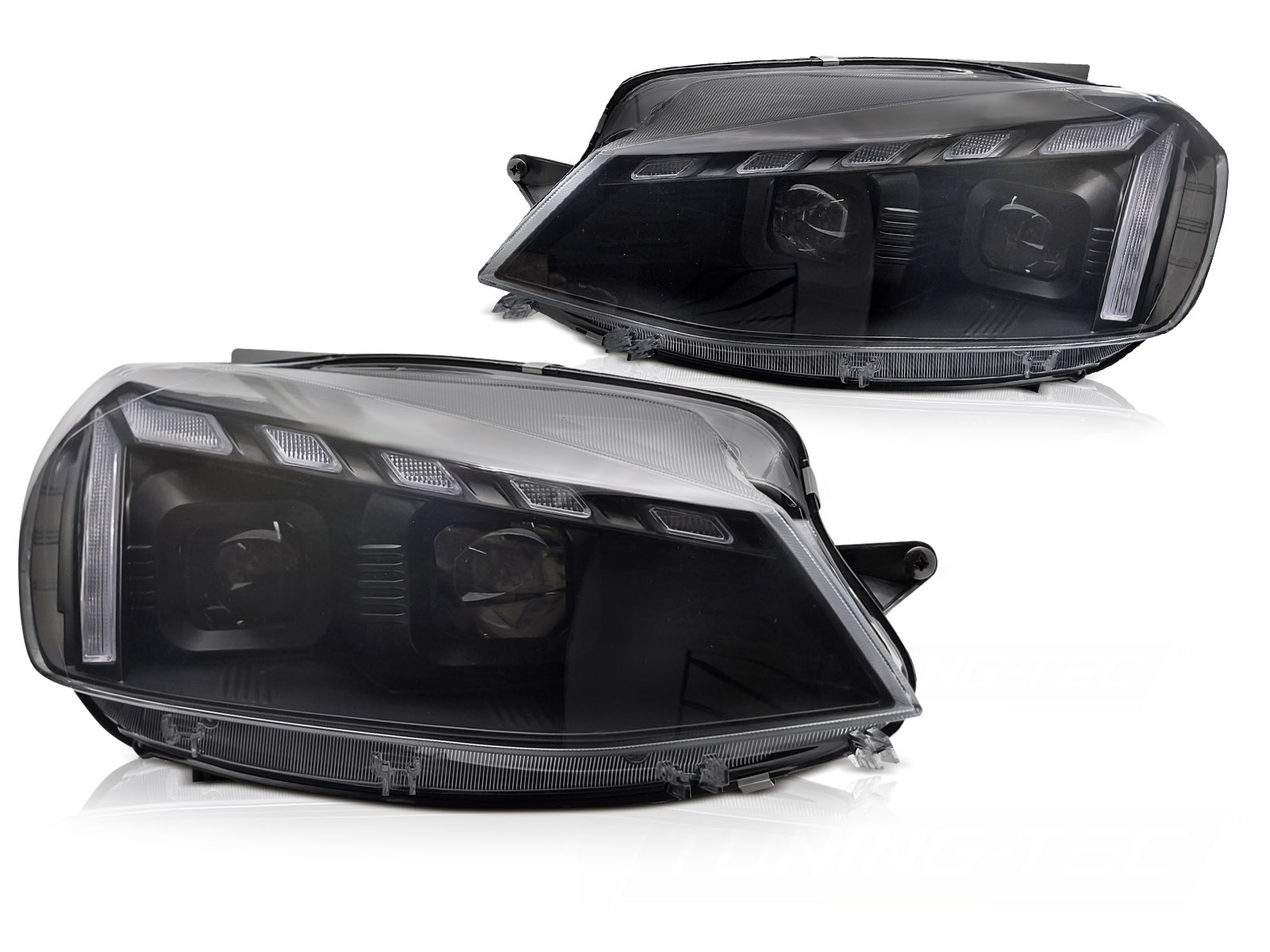 Koplampen Zwart LED DRL Dynamisch Welkomstlicht VW Golf 7 17-19