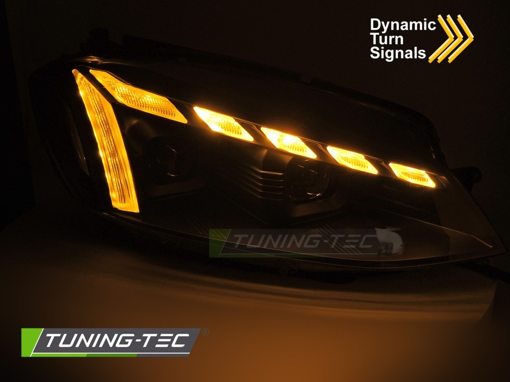 Koplampen Zwart LED DRL Dynamisch Welkomstlicht VW Golf 7 17-19