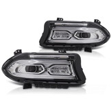 Volledig LED Koplampen Chroom voor DODGE CHARGER 2014-2023