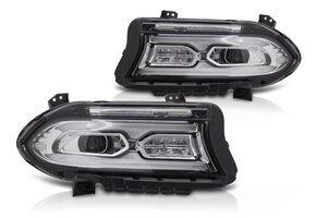 Volledig LED Koplampen Chroom voor DODGE CHARGER 2014-2023