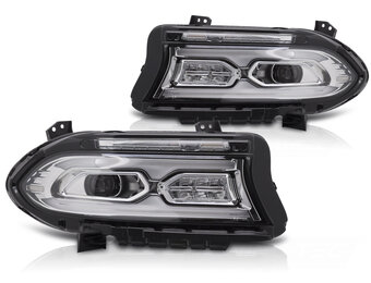 Volledig LED Koplampen Chroom voor DODGE CHARGER 2014-2023