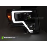 Koplampen Ford F150 MK12 08-14 Tube Light Zwart