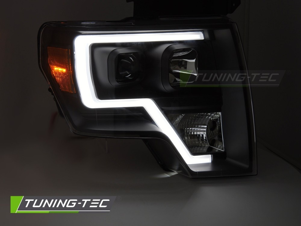 Koplampen geschikt voor Ford F150 MK12 08-14 Tube Light Zwart