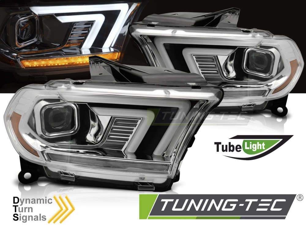 Koplampen Chrome Tube Sequentiële LED Dodge Durango 10-13