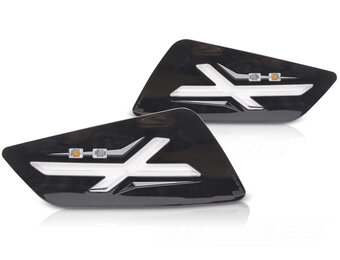 LED richtingaanwijzers Glanzend Zwart voor Vespa GTS / GTV 300cc