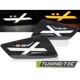 LED richtingaanwijzers Glanzend Zwart voor Vespa GTS / GTV 300cc