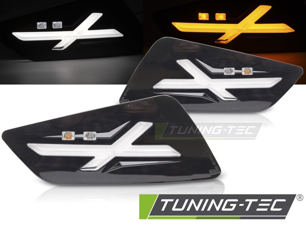 LED richtingaanwijzers Glanzend Zwart voor Vespa GTS / GTV 300cc