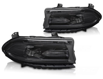 Koplampen LED Zwart geschikt voor DODGE CHARGER 14-23