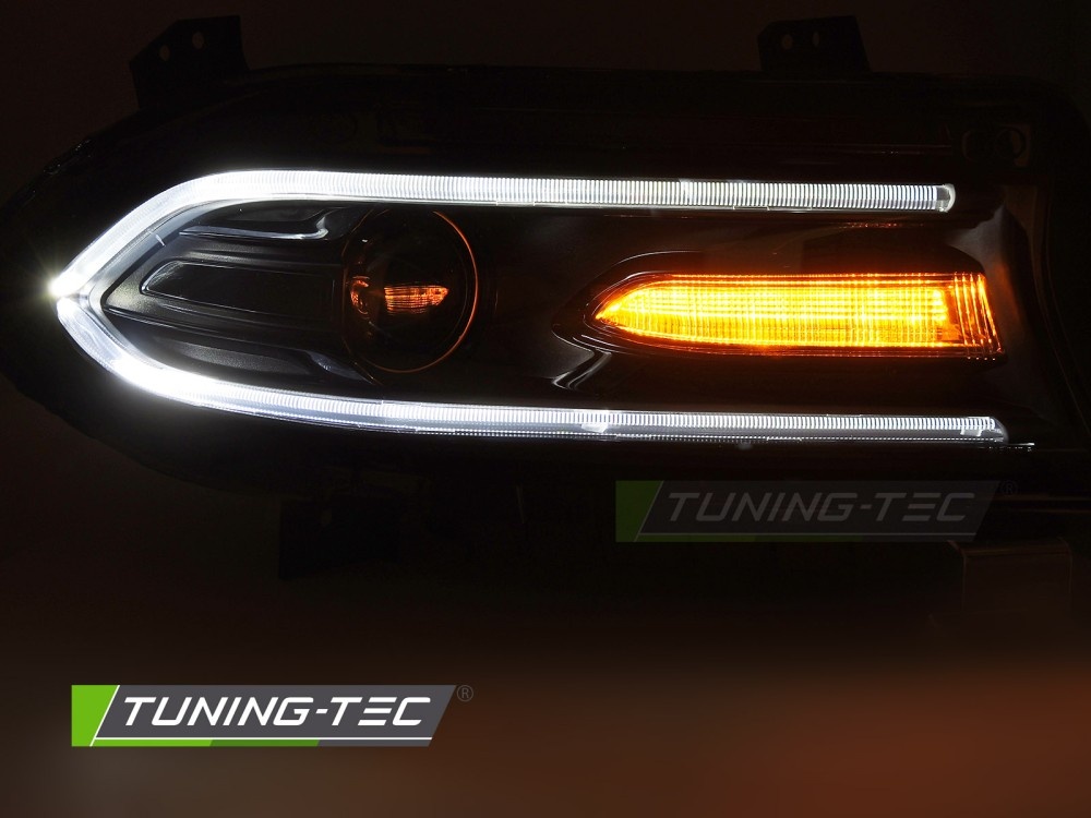 Koplampen LED Zwart geschikt voor DODGE CHARGER 14-23