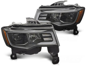 Koplampen Jeep Grand Cherokee 16-21 Tube Light Zwart