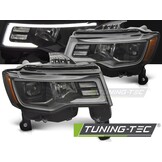 Koplampen Jeep Grand Cherokee 16-21 Tube Light Zwart