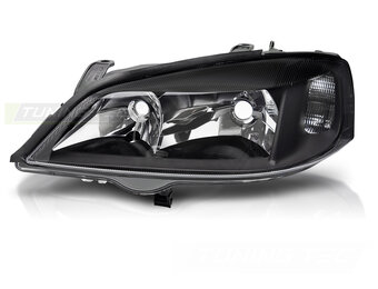Koplamp zwart links TYC voor Opel Astra G (97-04)