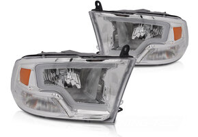 Koplampen Tube Light LED Chroom voor Dodge Ram 2009-2018