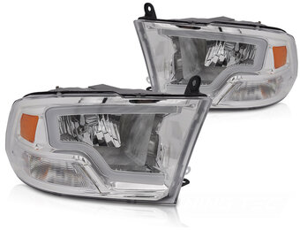 Koplampen Tube Light LED Chroom voor Dodge Ram 2009-2018