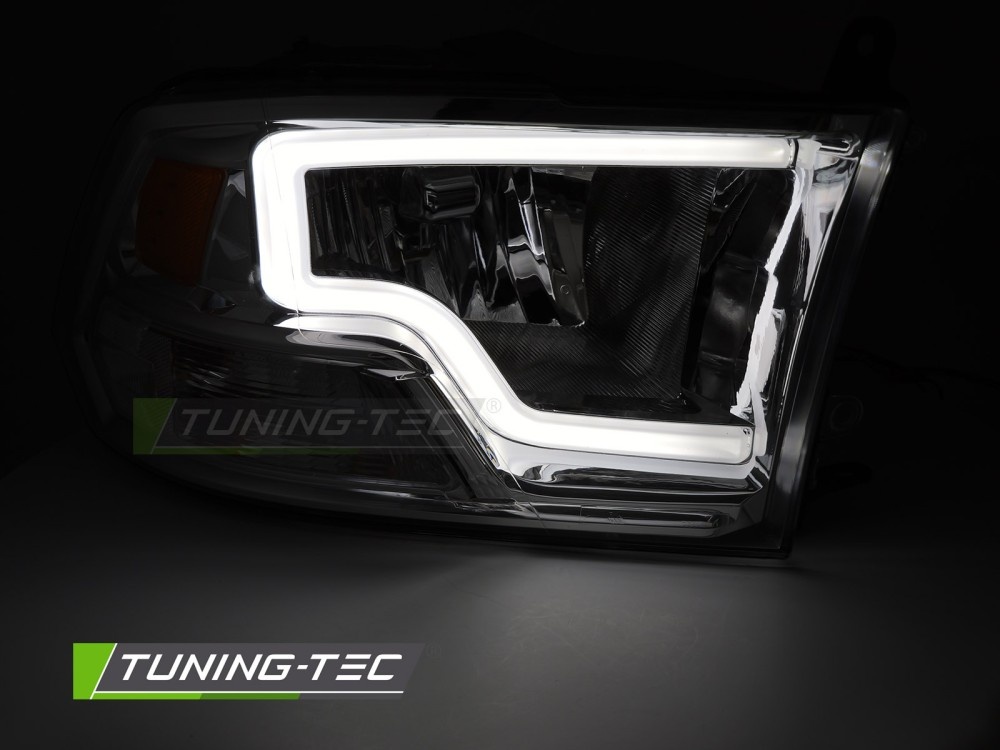 Koplampen Tube Light LED Chroom voor Dodge Ram 2009-2018