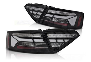 Achterlichten LED BAR Zwart Dynamisch geschikt voor Audi A5 11-16