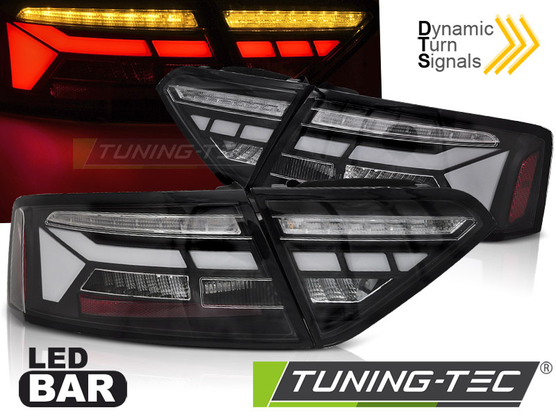 Achterlichten LED BAR Zwart Dynamisch Audi A5 11-16
