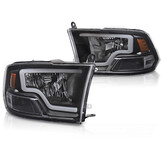 Koplampen DODGE RAM 09-18 LED Tube Light Zwart