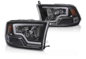 Koplampen DODGE RAM 09-18 LED Tube Light Zwart