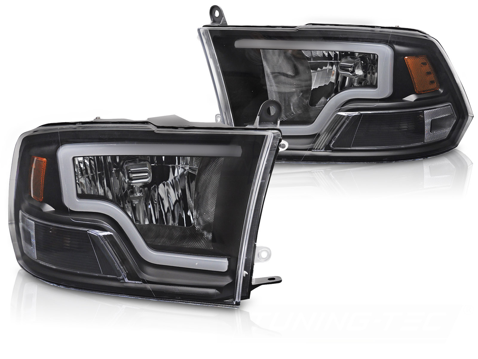 Koplampen DODGE RAM 09-18 LED Tube Light Zwart