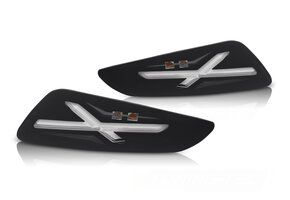 Voorste richtingaanwijzers zwart LED voor VESPA SPRINT / PRIMAVERA 150cc