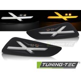 Voorste richtingaanwijzers zwart LED voor VESPA SPRINT / PRIMAVERA 150cc