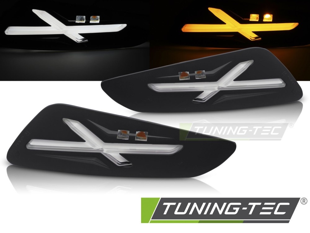 Voorste richtingaanwijzers zwart LED voor VESPA SPRINT / PRIMAVERA 150cc