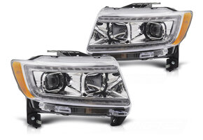 Koplampen Tube Light Chroom voor Jeep Grand Cherokee 2011-2013
