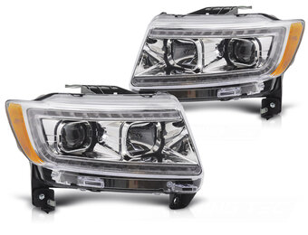 Koplampen Tube Light Chroom voor Jeep Grand Cherokee 2011-2013