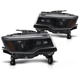 Koplampen Jeep Grand Cherokee WK2 (14-21) Zwart LED Dynamisch Knipperlicht