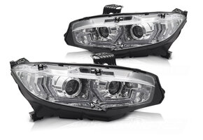 Koplampen Chroom DRL SEQ geschikt voor HONDA CIVIC X (2016-2021)