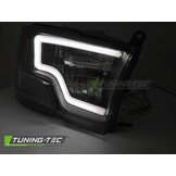 Koplampen Dodge Ram 09-18 Tube Light Zwart LED