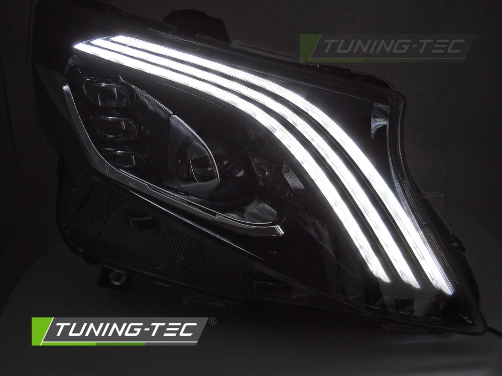 Koplampen LED ZWART geschikt voor MERCEDES V-KLASSE / VITO W447 14-23