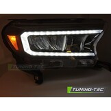 LED Koplampen Zwart geschikt voor FORD RANGER V 16-22