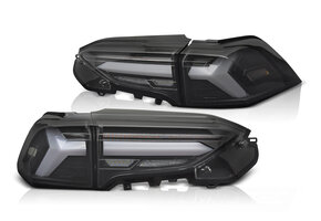 Achterlichten geschikt voor Toyota RAV4 19- LED BAR Zwart Dynamische Knipperlichten