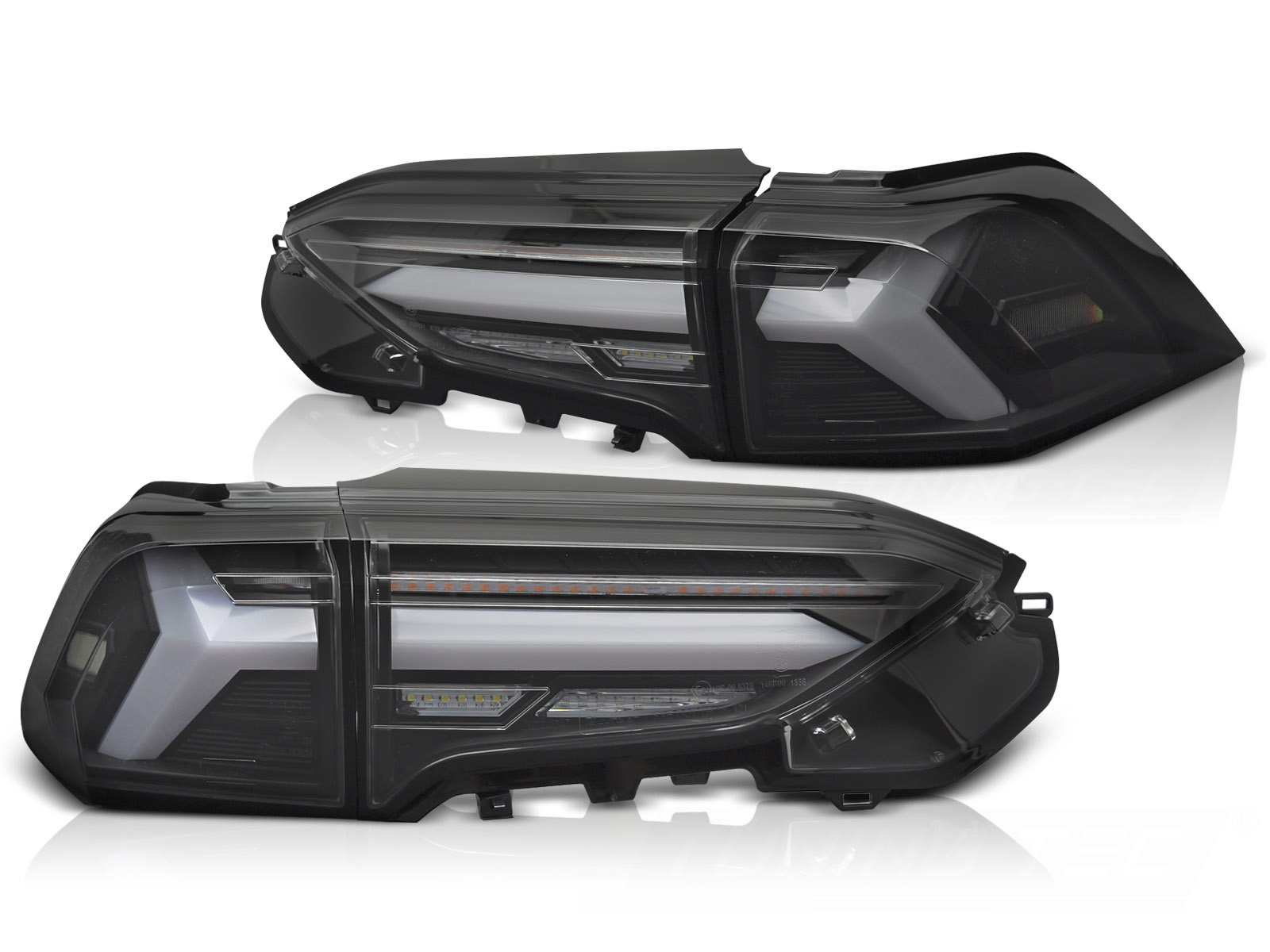 Achterlichten geschikt voor Toyota RAV4 19- LED BAR Zwart Dynamische Knipperlichten