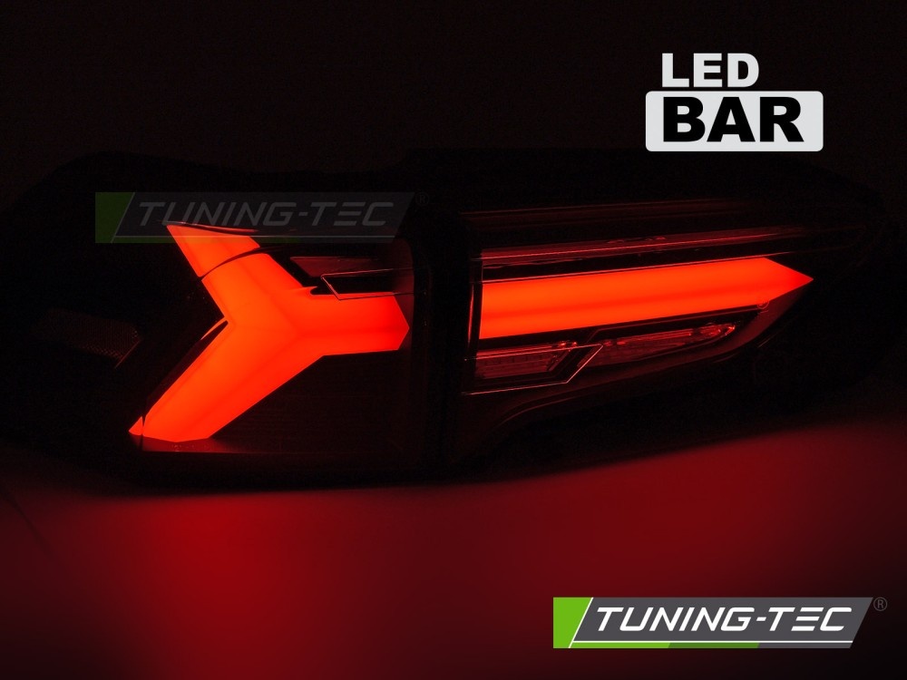 Achterlichten geschikt voor Toyota RAV4 19- LED BAR Zwart Dynamische Knipperlichten