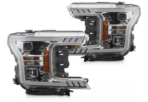 Koplampen Tube Light Chroom geschikt voor Ford F150 MK13 (2017-2020)